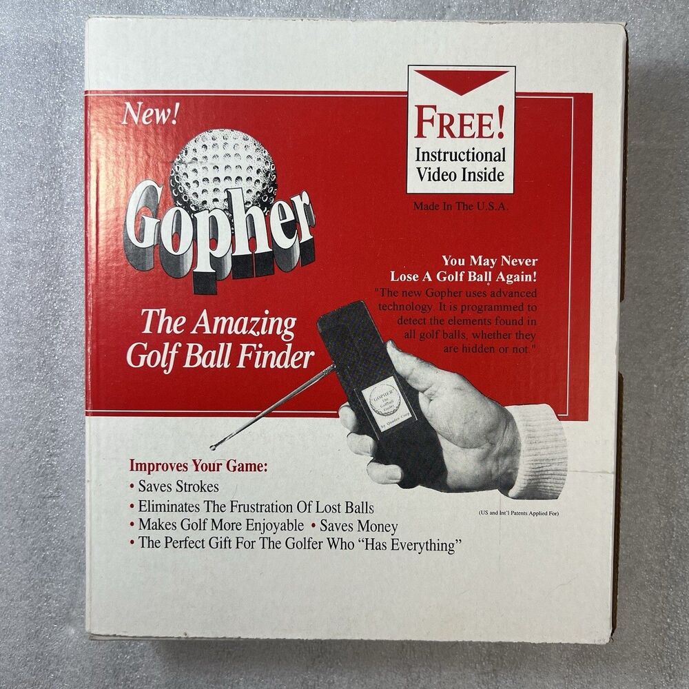 New Sealed Vintage Gopher the Amazing Golf Ball Finder Gift Set USA Made